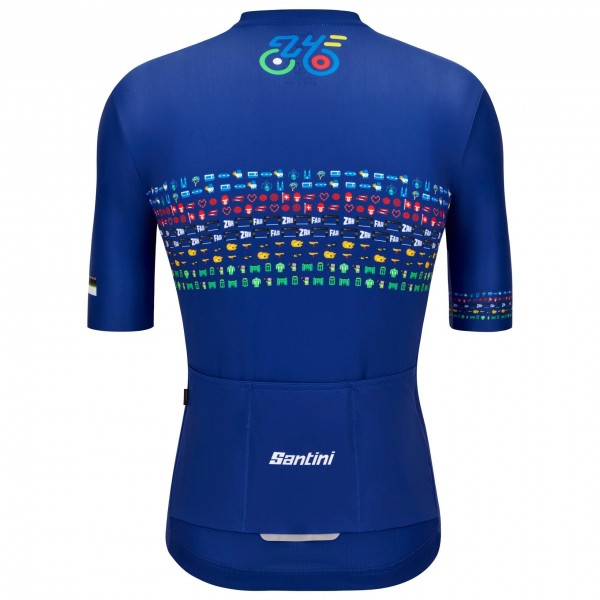 Abbigliamento uomo Zurigo 2024 Maglia Santini UCI Masters World Champion - Blu