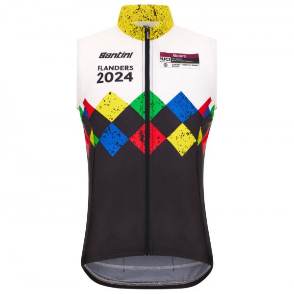 Abbigliamento uomo Santini UCI Gravel World Championship Fiandre Gilet 2024