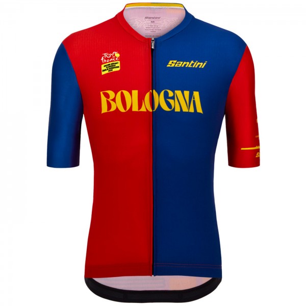 Abbigliamento Uomo Santini Tour de France 2024 Maglia Bologna