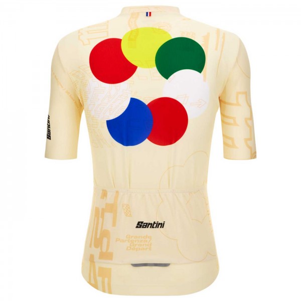 Abbigliamento Uomo Santini Tour de France 2024 Maglia Grand Départ