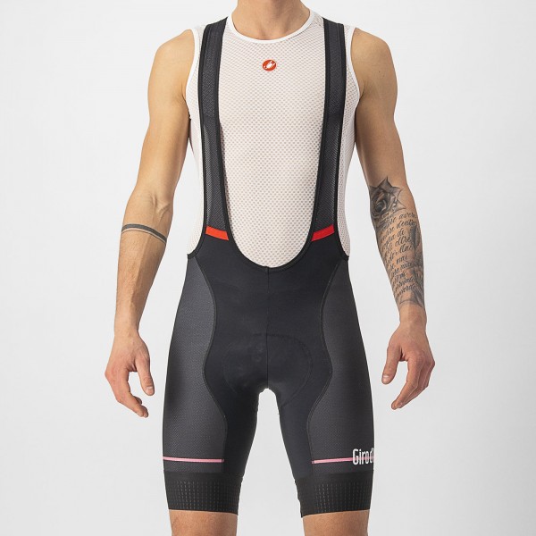 Pantaloncini con bretelle Abbigliamento da uomo Giro d'Italia 2024 Competizione - Nero