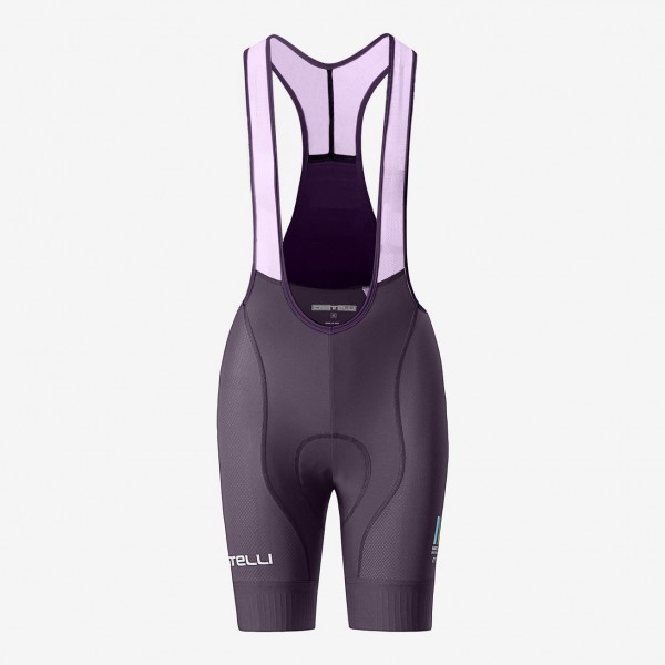 Abbigliamento donna Maratona Dles Dolomites-Enel 2024 Pantaloncini con bretelle da donna