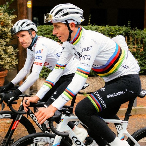 Maglia a maniche lunghe Pissei Team UAE 2024 da uomo - Campione del mondo