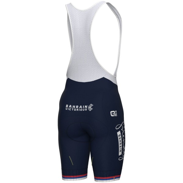 Abbigliamento uomo Pantaloncini con bretelle Ale Bahrain Victorious 2024 - Campione serbo
