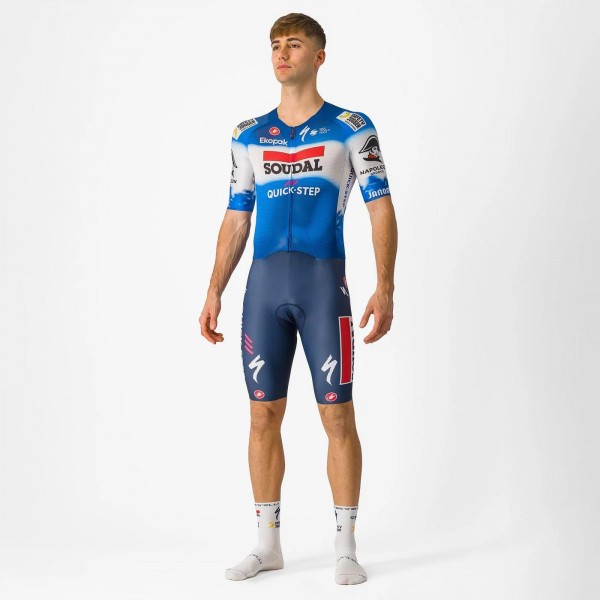 Abbigliamento Uomo Castelli Soudal Quick-Step 2024 Sanremo BTW Speed ​​Suit Intero