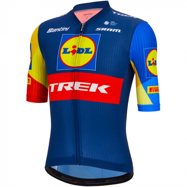 Abbigliamento uomo Maglia Santini Lidl Trek 2024 Team Original Abbigliamento uomo Maglia Santini Lidl Trek 2024 Team Original