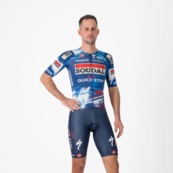 Abbigliamento uomo Calzamaglia con bretelle Castelli Soudal Quick-Step 2025 Free Aero Race S Abbigliamento uomo Calzamaglia con bretelle Castelli Soudal Quick-Step 2025 Free Aero Race S