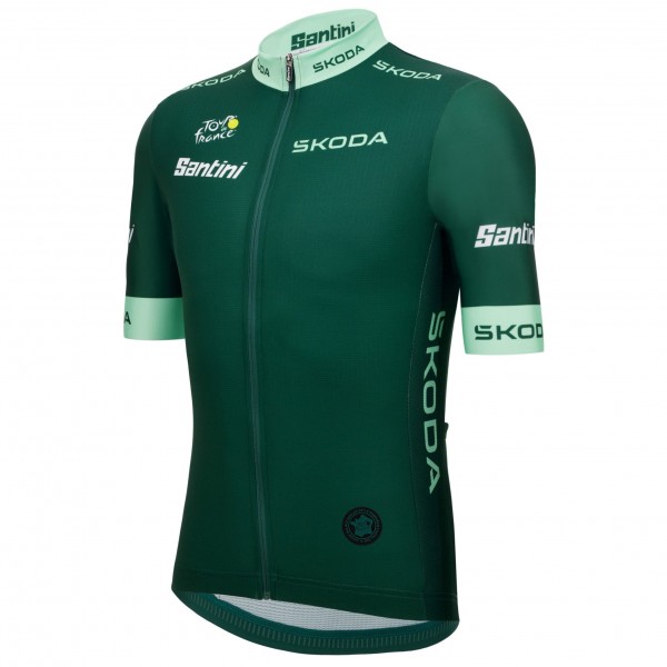 Maglia Santini Green Tour de France 2025 Fan Line da uomo