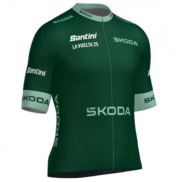 Abbigliamento Uomo Maglia Verde Santini Vuelta Espana 2025