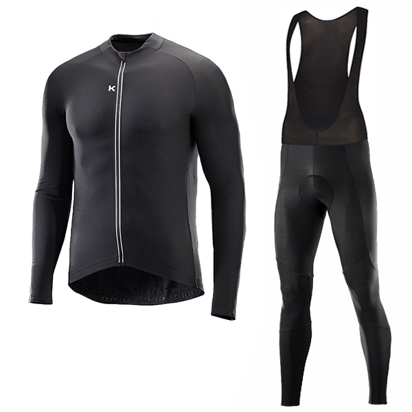 2018 Katusha nero Abbigliamento Ciclismo Maglia Ciclismo Manica Lunga e Salopette Lunga 73691RT