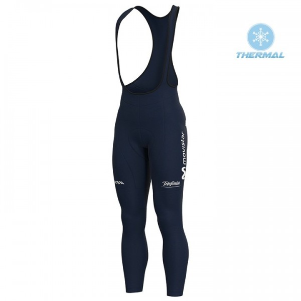 Completo Ciclismo 2020 MOVISTAR Squadre Salopette Lunga Ciclismo thermique
