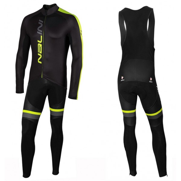 Completo Ciclismo 2020 Nalini LW nero-giallo Squadre Maglia Ciclismo Manica Lunga e Salopette