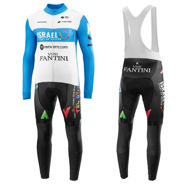 Completo Ciclismo 2020 ISRAEL STAT-UP NATION Squadre Maglia Ciclismo Manica Lunga e Salopette