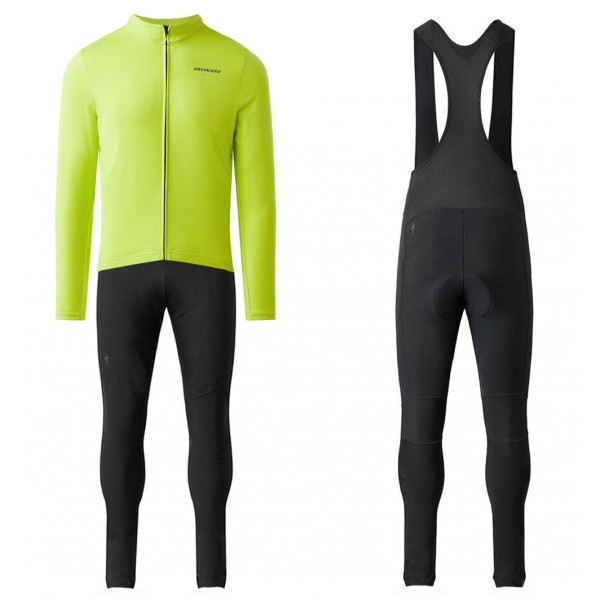 Completo Ciclismo 2020 Specialized giallo Squadre Maglia Ciclismo Manica Lunga e Salopette