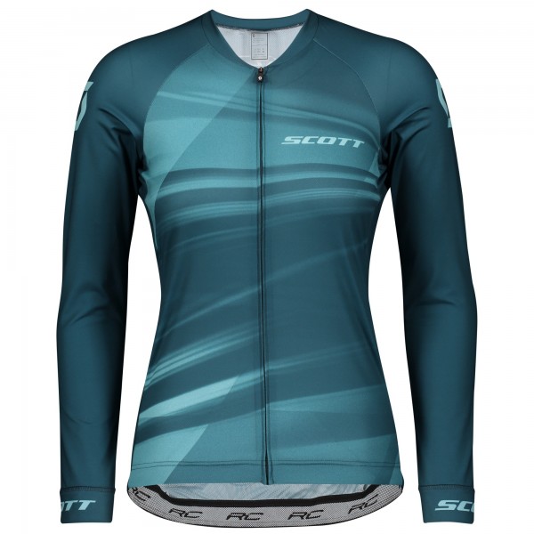 Completo Ciclismo 2020 Scott RC Pro blu Donna Squadre Maglia Ciclismo Manica Lunga