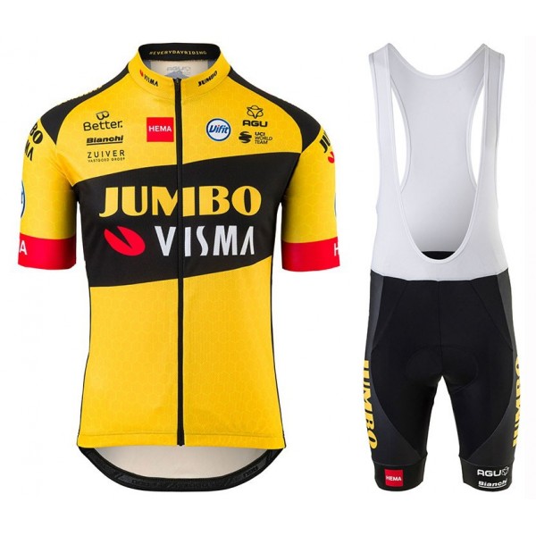 Completo Ciclismo 2020 JUMBO-VISMA MSquadre abbigliamento Bici Completo Maglia Ciclismo Corta e Salopette