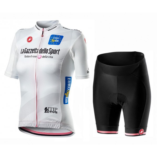 Completo Ciclismo 2020 GIRO D'ITALIA Maglia Bianca Donna MSquadre abbigliamento Bici Completo Maglia Ciclismo Corta e Salopette