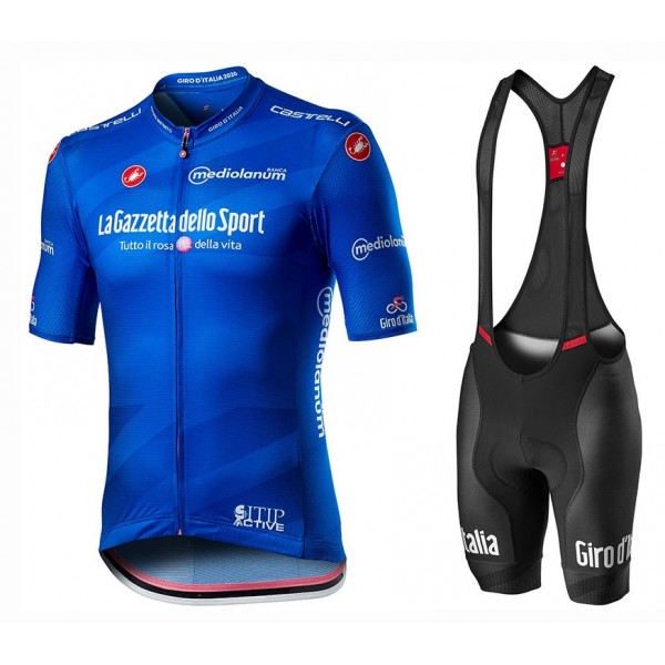 Completo Ciclismo 2020 GIRO D'ITALIA Maglia Azzura MSquadre abbigliamento Bici Completo Maglia Ciclismo Corta e Salopette