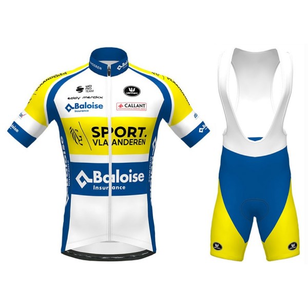 Completo Ciclismo 2020 SPORT Vlaanderen-Baloise MSquadre abbigliamento Bici Completo Maglia Ciclismo Corta e Salopette