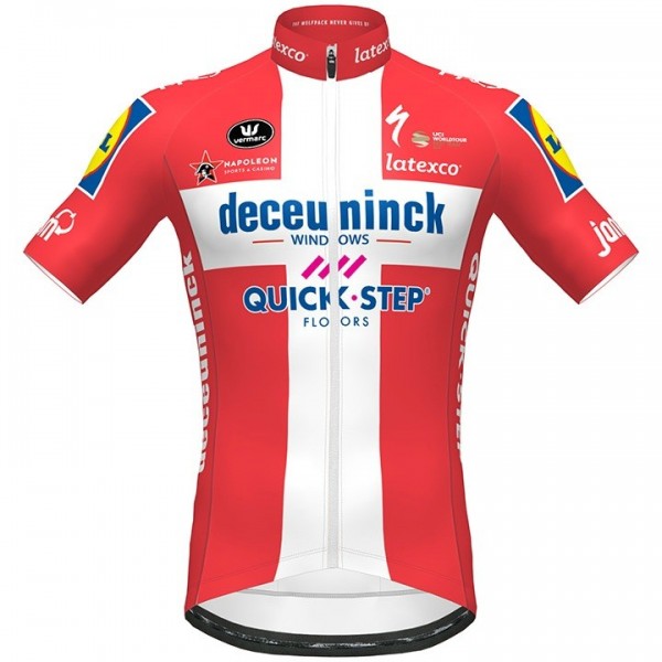 Completo Ciclismo 2020 Quick-Step Denmark Champion Squadre Maglia Ciclismo Manica Corta