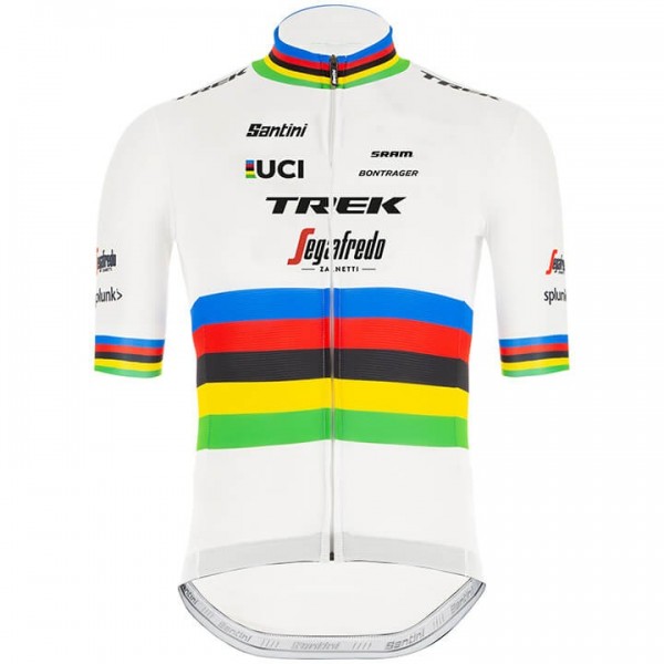 Completo Ciclismo 2020 Trek Segafredo World Champion bianca Squadre Maglia Ciclismo Manica Corta