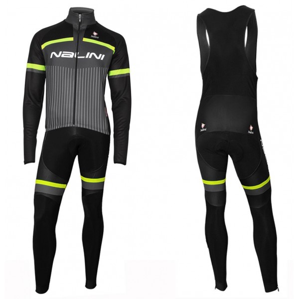 Completo Ciclismo 2020 Nalini Thebe nero-giallo Squadre Maglia Ciclismo Manica Lunga e Salopette