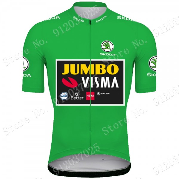 Yellow Jumbo Visma Tour De France 2021 Team Maglia Ciclismo Manica Corta FkKJeu