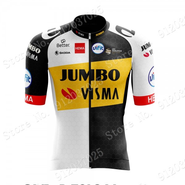 New Style Jumbo Visma 2021 Team Maglia Ciclismo Manica Corta XJYTBW