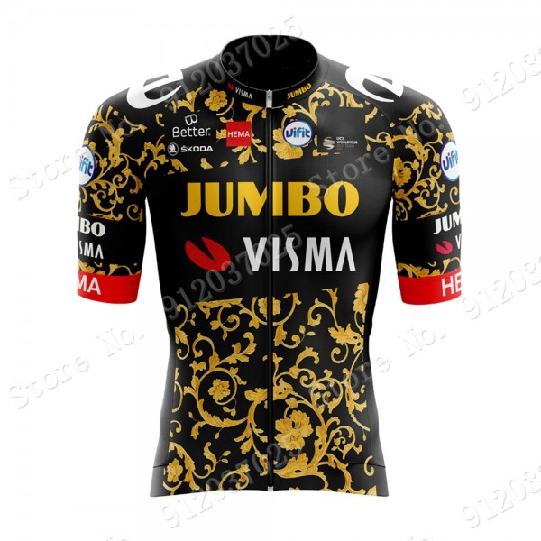 New Style Jumbo Visma 2021 Team Maglia Ciclismo Manica Corta oy8MaT
