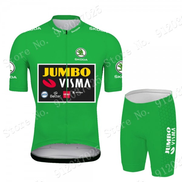 Yellow Jumbo Visma Tour De France 2021 Team abbigliamento Bici Completo Maglia Ciclismo Corta e Salopette uMFapf
