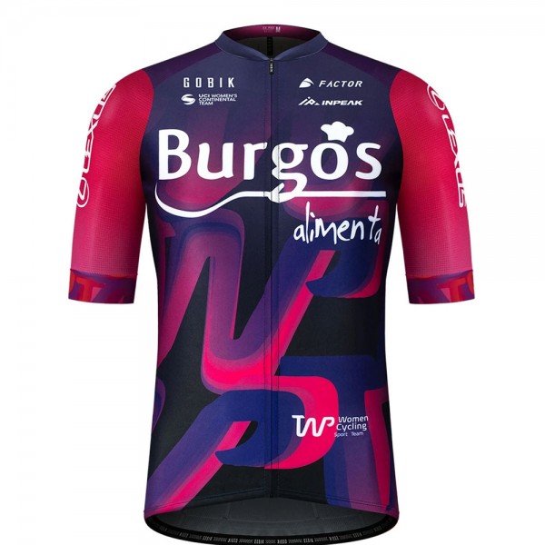 Burgos Alimenta 2021 Team Maglia Ciclismo Manica Corta Wnfdy3