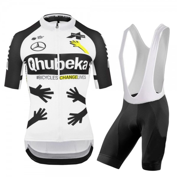 Qhubeka 2021 Team abbigliamento Bici Completo Maglia Ciclismo Corta e Salopette yQNFTE