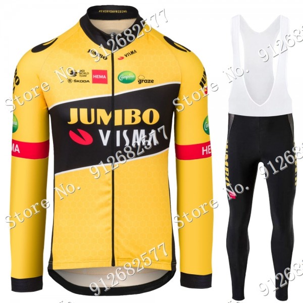 2022 jumbo visma Pro Team Abbigliamento Ciclismo Maglia Ciclismo Manica Lunga e Salopette Lunga wHDNQ
