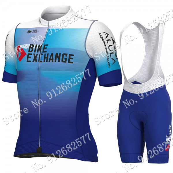 2022 Team bike exchange abbigliamento Bici Completo Maglia Ciclismo Corta e Salopette F91uL