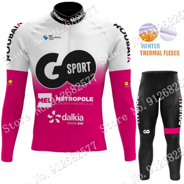 2022 Winter go sport roubaix Pro Team Abbigliamento Ciclismo Maglia Ciclismo Manica Lunga e Salopette Lunga tcJNO