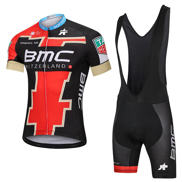 2018 BMC Squadre abbigliamento Ciclismo Completo Maglia Ciclismo Corta e Salopette Outlet 87740AW
