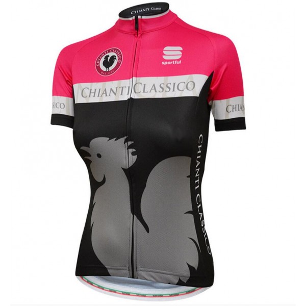 Chianti Maglia Ciclismo Manica Corta Donne nero 58840-UU