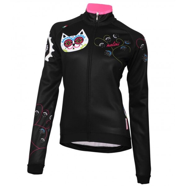 NALINI PRO Donne Bolbeno Maglie Ciclismo Manica Lunga nero 69330-ET