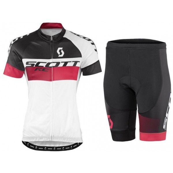 2016 Scott RC bianco nero Rosso Donne Nuovo abbigliamento Bici Completo Maglia Ciclismo Corta e Pantaloncini 51179-CW