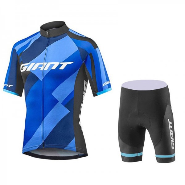 2018 Giant Elevate blu abbigliamento Ciclismo Completo Maglia Ciclismo Corta e Pantaloni Ciclismo 82654BI