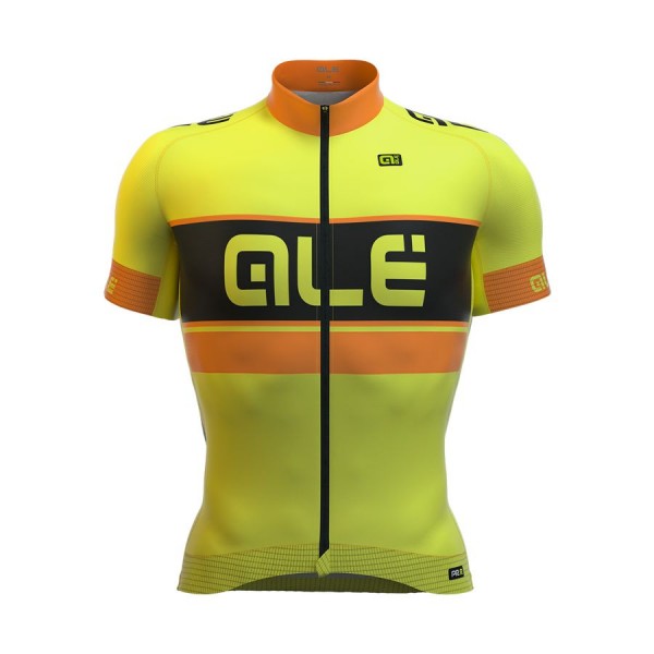 2016 ALE Graphics PRR Bermuda - giallos Fluo Maglia Ciclismo Manica Corta 19092-LQ