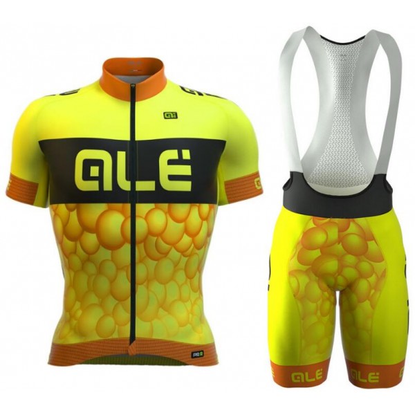 2016 Ale Graphics PRR New Bubbles giallos Fluo Nuovo abbigliamento Ciclismo Completo Maglia Ciclismo Corta e Salopette 22772-BS