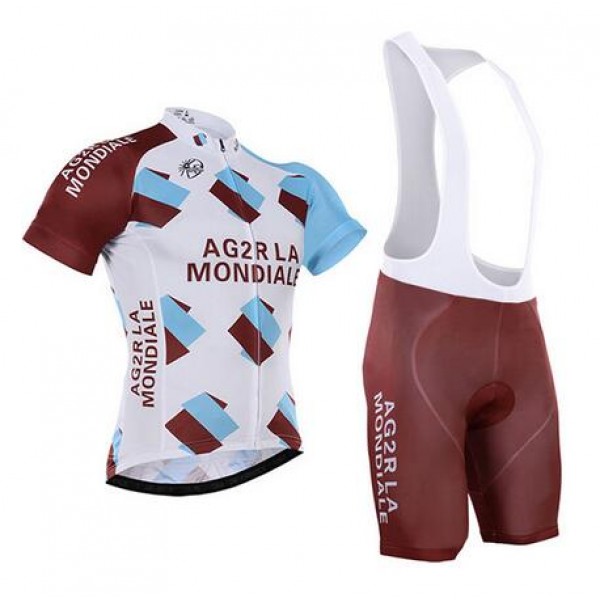 2016 Ag2r La Mondiale Nuovo abbigliamento Ciclismo Completo Maglia Ciclismo Corta e Salopette 22792-OJ