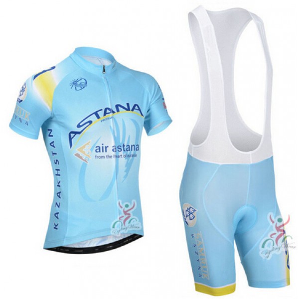2016 Astana Nuovo abbigliamento Ciclismo Completo Maglia Ciclismo Corta e Salopette 27043-UM