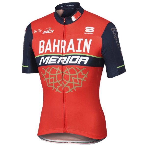 Pro Team Bahrain Merida 2017 Maglia Ciclismo Manica Corta 65668-TX