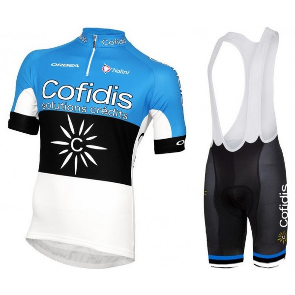 2016 Cofidis Champion d'Estonie blu Nuovo abbigliamento Ciclismo Completo Maglia Ciclismo Corta e Salopette 54219-FY