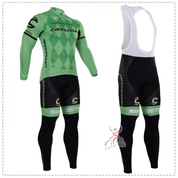 2016 Cannondale Abbigliamento Ciclismo Maglia Ciclismo Manica Lunga e Salopette Lunga 11802-GM