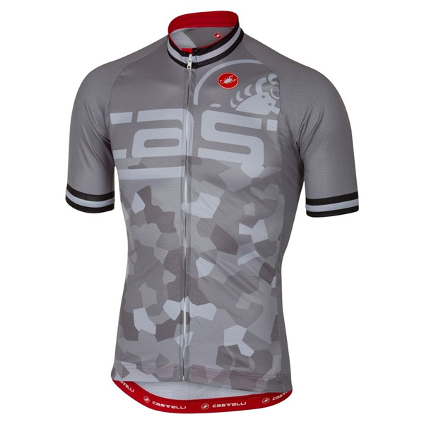 CASTELLI ATTACCO Gris Maglia Ciclismo Manica Corta 12377-BA