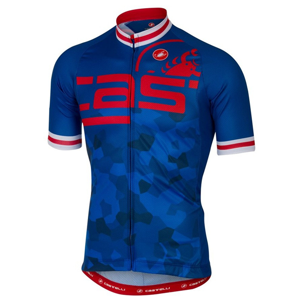 CASTELLI ATTACCO blu Maglia Ciclismo Manica Corta 33022-NK