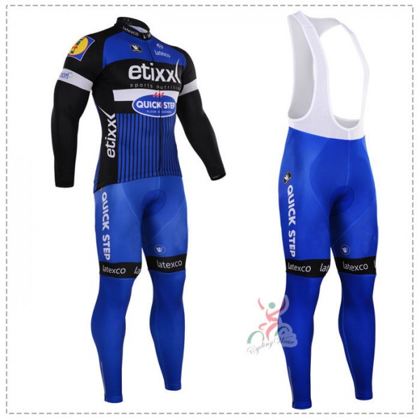 2016 ETIXX - QUICK STEP Abbigliamento Ciclismo Maglia Ciclismo Manica Lunga e Salopette Lunga 69498-YT